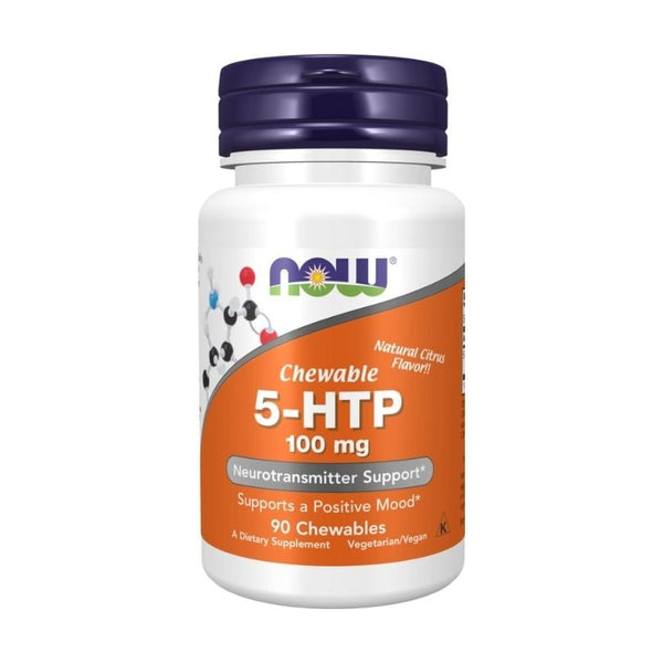 5 - HTP 100 mg Chewable (90 košļājamās tabletes) - Now Foods - Vitamins.lv