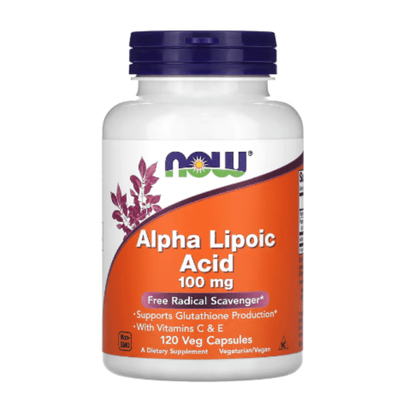 Alfa liposkābe 100 mg (60 - 120 veģetārās kapsulas) - Now Foods - Vitamins.lv