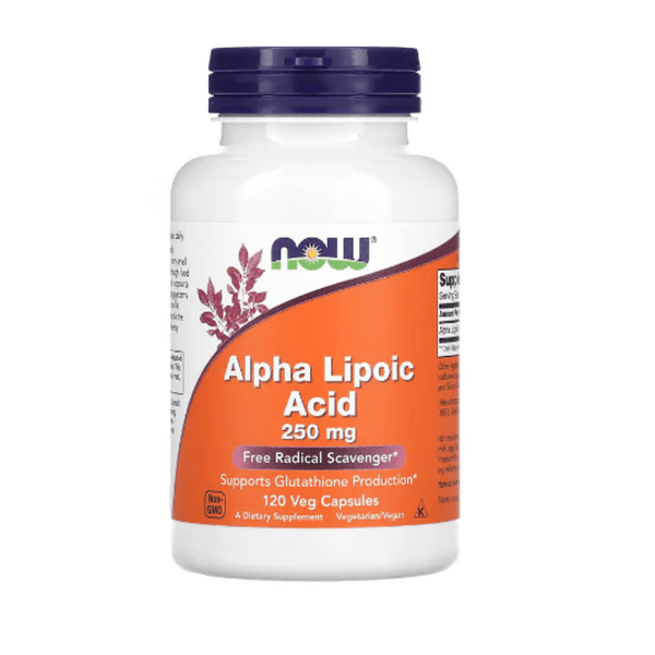 Alfa liposkābe 250 mg (120 veģetārās kapsulas) - Now Foods - Vitamins.lv