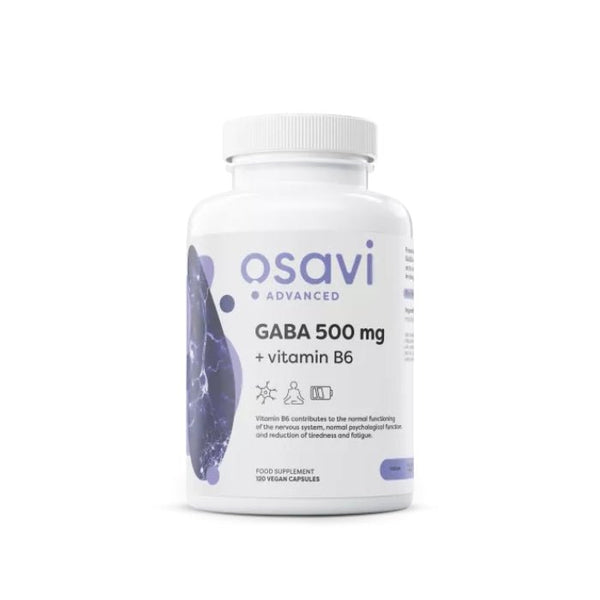 GABA 500 mg + B6 vitamīns (120 kapsulas) - Osavi - Vitamins.lv