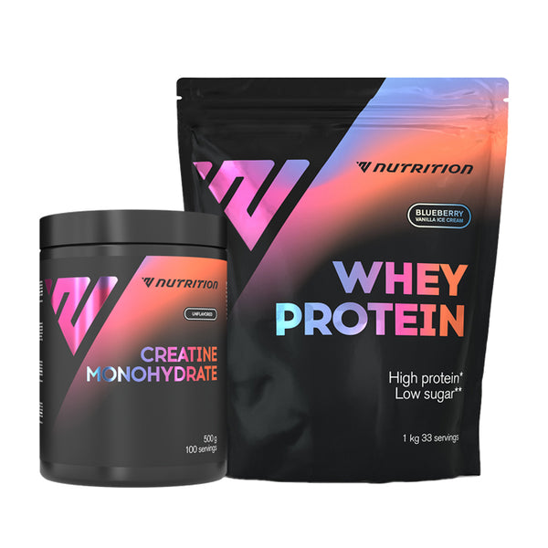 VNutrition komplekt Vadakuvalgupulber (1 kg) + Kreatiinmonohüdraat (500 g)