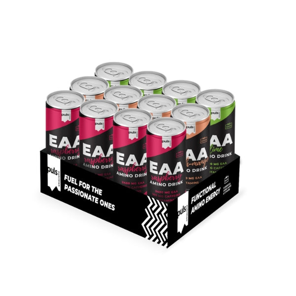 PULS EAA Aminorūgščių gėrimas MIX dėžutė (12 x 330 ml)