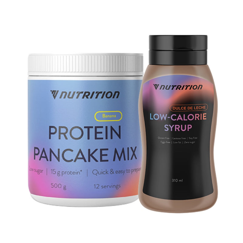 VNutrition Pancake Mix (500 g) + Low Calorie Syrup (310 ml)