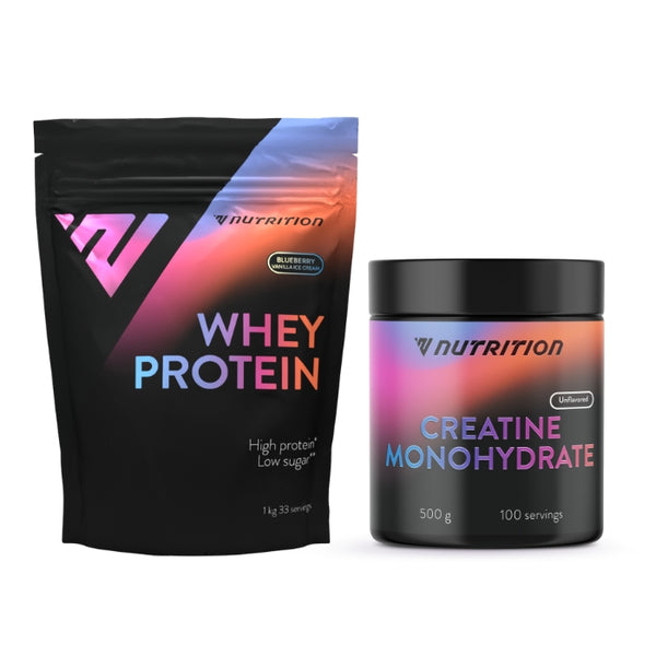 Whey Protein powder (1 kg) + Creatine monohydrate (500 g) Set